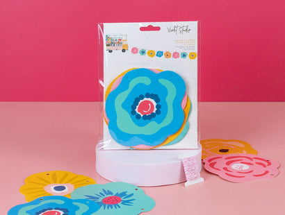 Violet Studios Paper Flower Garland Kit - Rainbow Blooms