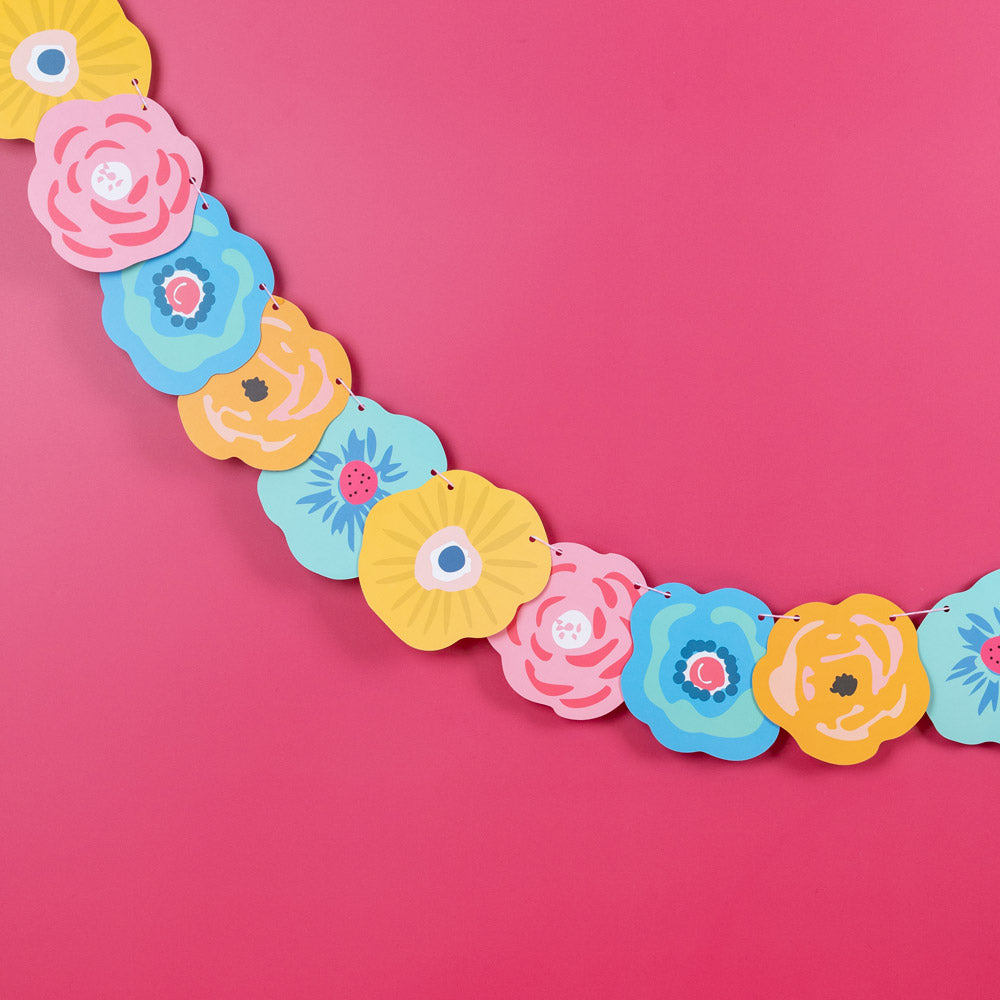 Violet Studios Paper Flower Garland Kit - Rainbow Blooms