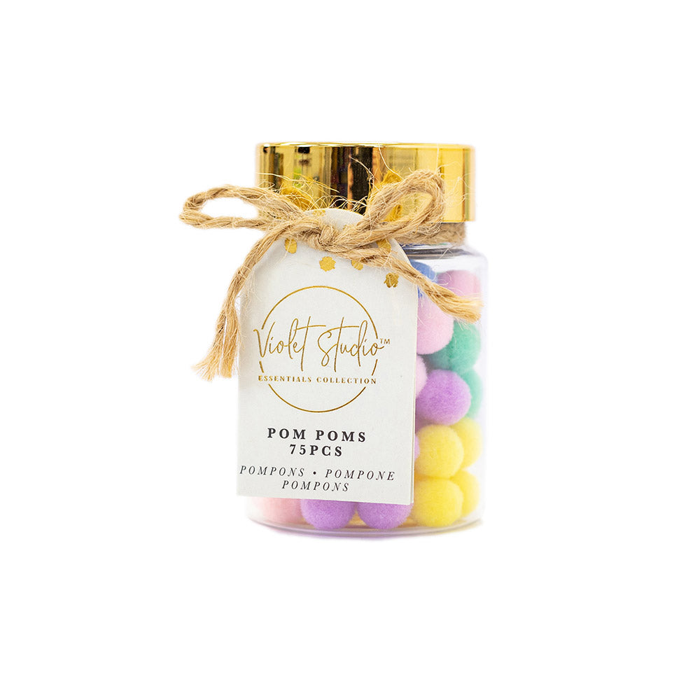 Violet Studios Pom Pom Jar -Pastels -  75pcs