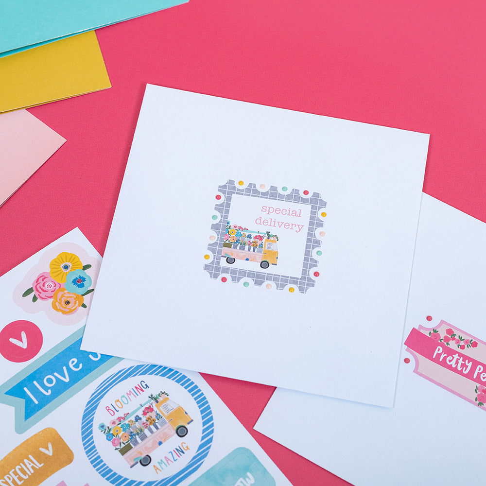 Violet Studios Sentiment Stickers - Rainbow Blooms