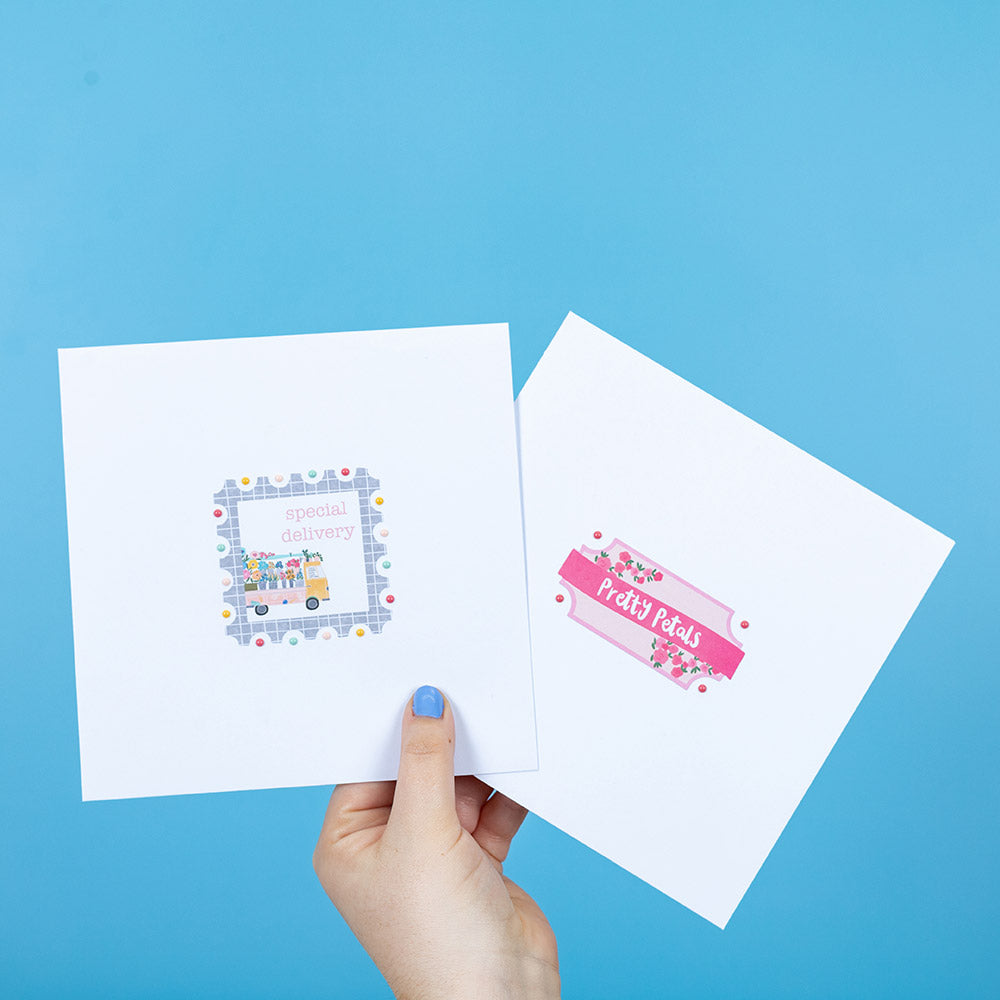 Violet Studios Sentiment Stickers - Rainbow Blooms