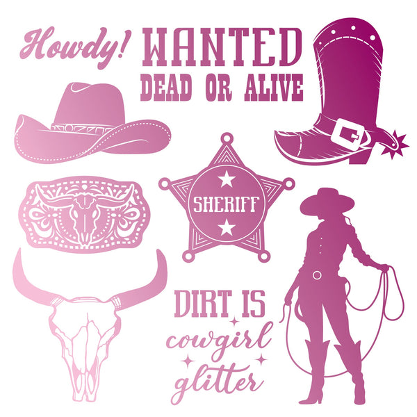 Western Collection 6”x6” Foil Transfers