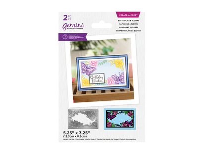 CC Paper Piecing Die Duo- Butterfly & Bloom and Radiant Rose