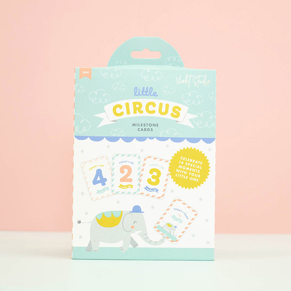 Violet Studio Little Circus Baby Milestone Cards