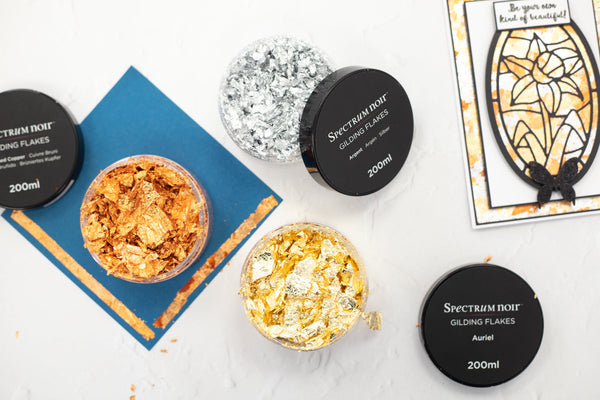 How to use Spectrum Noir Gilding Flakes