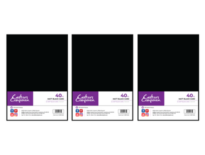 Crafter's Companion Matt Black Card A4 3pk