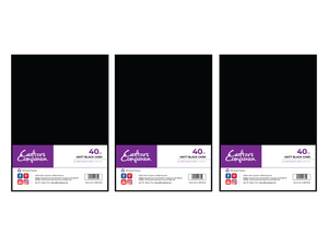 Crafter's Companion Matt Black Card A4 3pk