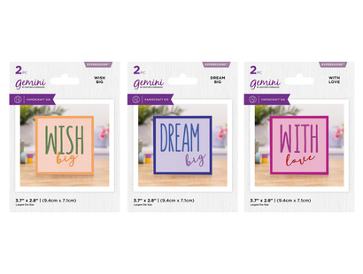 Gemini Expressions Large Word Die 3pk Collection