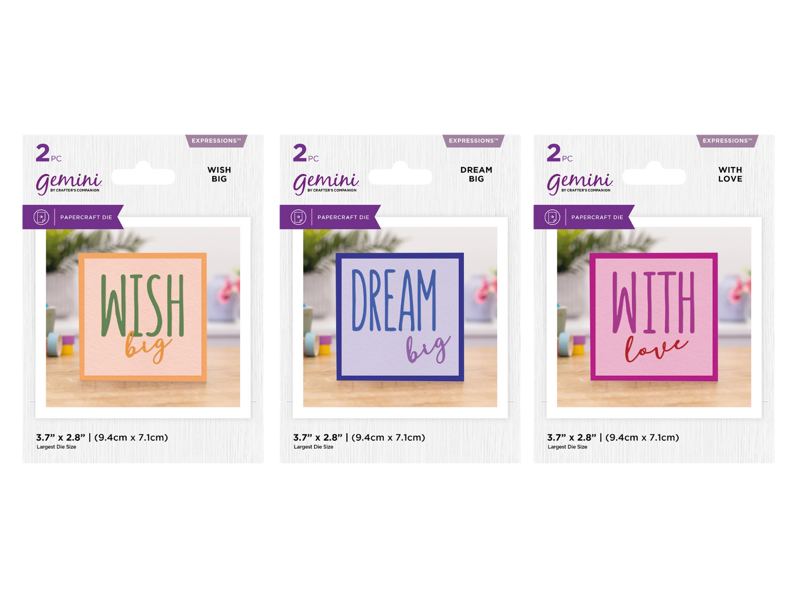 Gemini Expressions Large Word Die 3pk Collection