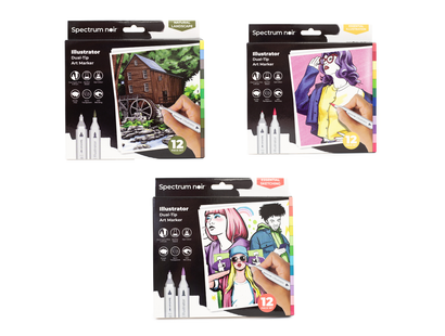 Spectrum Noir Illustrator Pens Natural & Essentials 36pc Collection