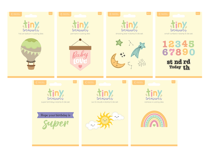 Crafter's Companion Tiny Treasures 7pk Stamp & Die Collection