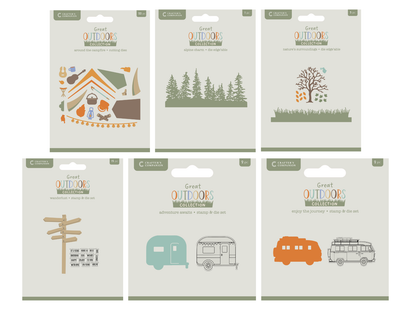 Crafter's Companion The Great Outdoors 6pk Die & Stamp Collection
