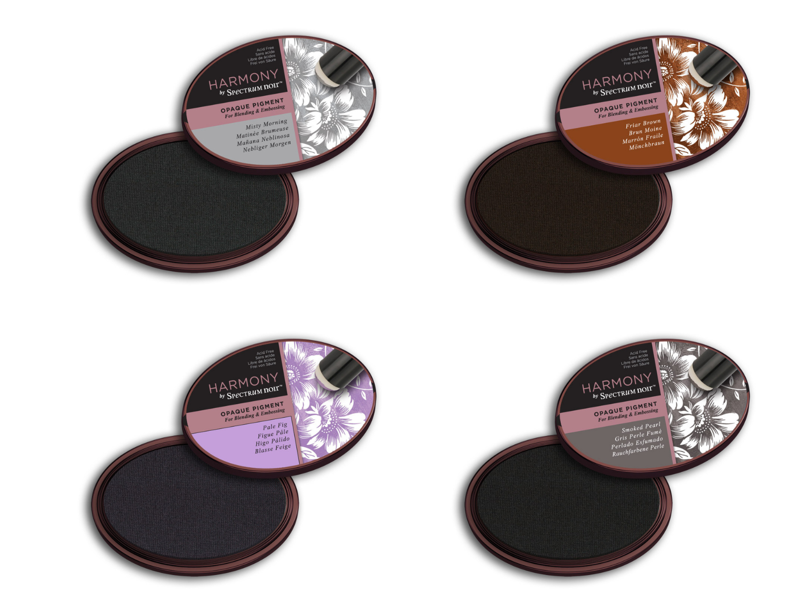 Spectrum Noir Harmony Opaque Pigment Inkpad 4pc Stamping Selection