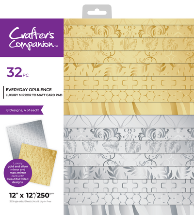 Crafter's Companion - Luxury Mirror Card Pad 12 x 12 - Everyday Opulence