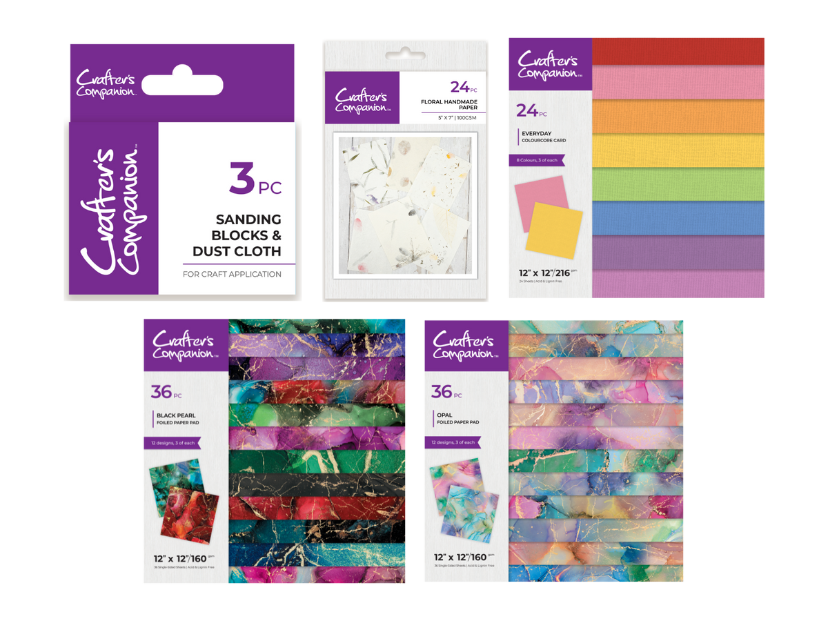 Crafter's Companion Handmade Paper, Accessories & Marble Paper Pads Co
