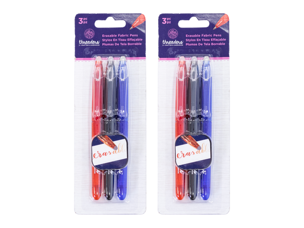 Threaders Erasable Fabric Pens 2pk