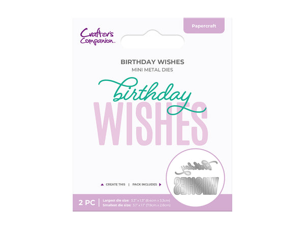 Birthday Wishes Mini Metal Die Set