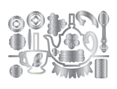 Sara Signature The Gilded Age Metal Die - Pop-up Tea Party