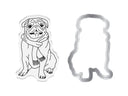 Crafter's Companion Santa Paws Stamp and Die - Pug