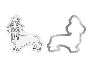 Crafter's Companion Santa Paws Stamp and Die - Dachshund