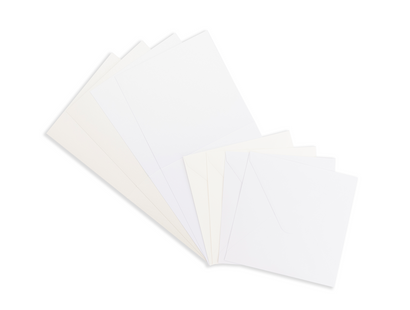 Crafter's Companion 6"x6" Pearl Card & Envelope Packs - White & Ivory 80 Pack