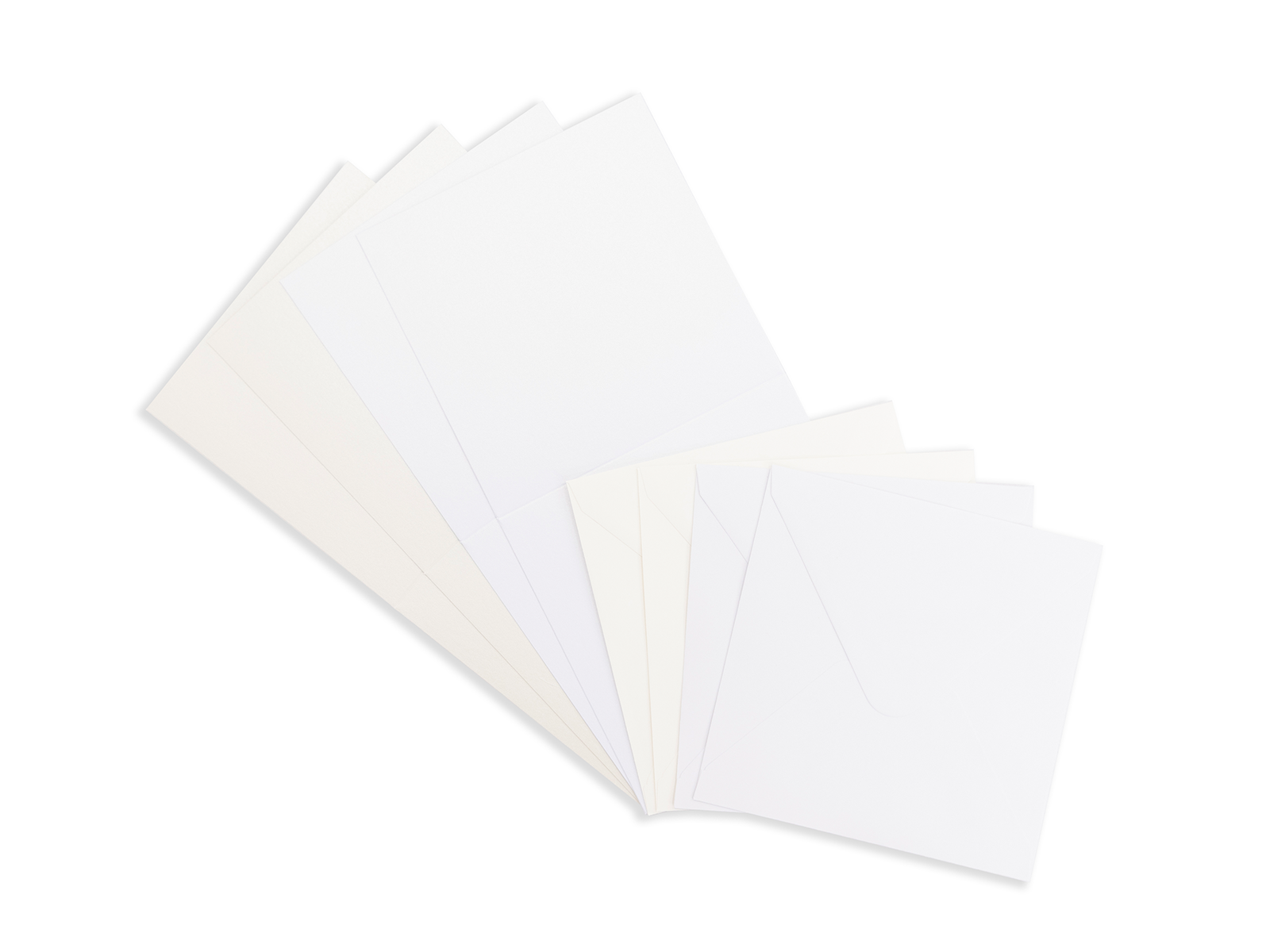 Crafter's Companion 6"x6" Pearl Card & Envelope Packs - White & Ivory 80 Pack