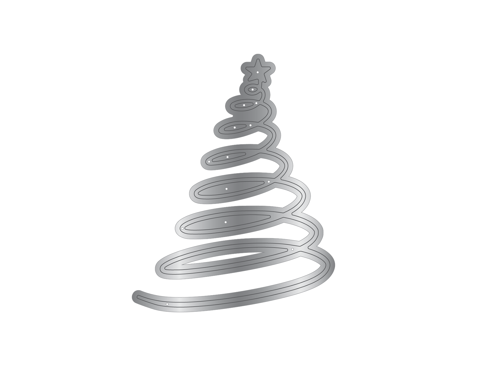Crafters Companion Metal Die Christmas Embellishment - Christmas Tree