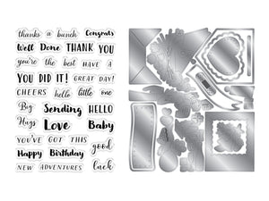 Hands and Banners Celebration Stamp & Metal Die Set