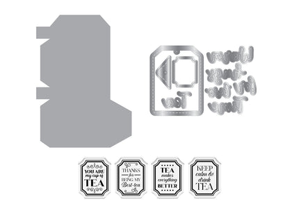 Sara Signature The Gilded Age Stamp, Die & Stencil Set - Tea Bag