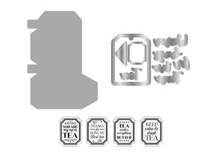 Sara Signature The Gilded Age Stamp, Die & Stencil Set - Tea Bag
