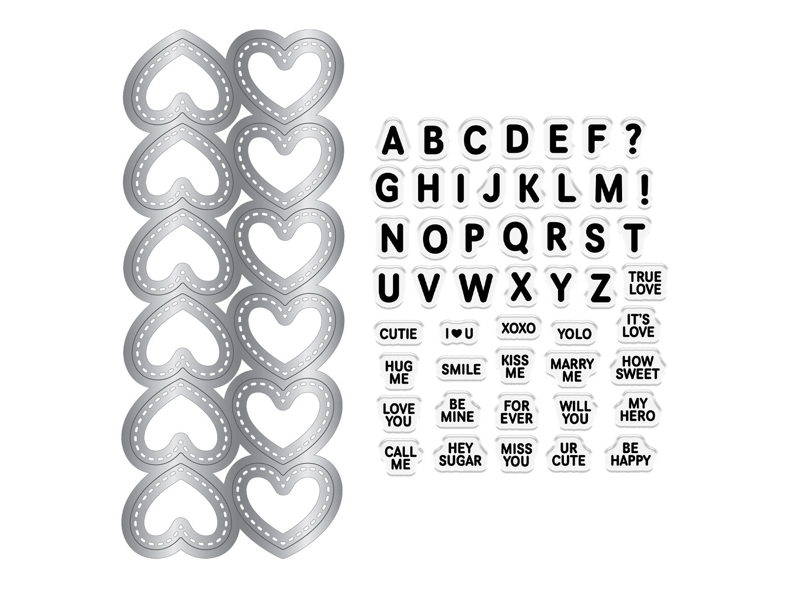 Crafter’s Companion Stamp & Die Kit - Love Hearts