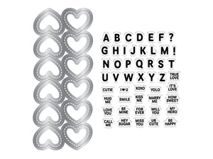 Crafter’s Companion Stamp & Die Kit - Love Hearts