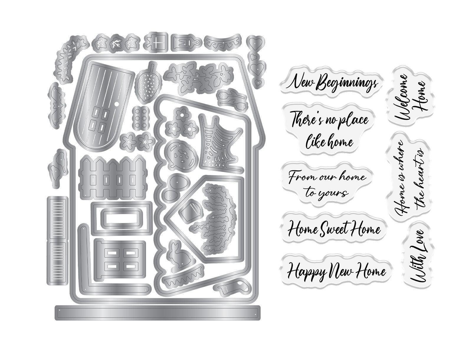 Seasonal House Stamp & Metal Die Set
