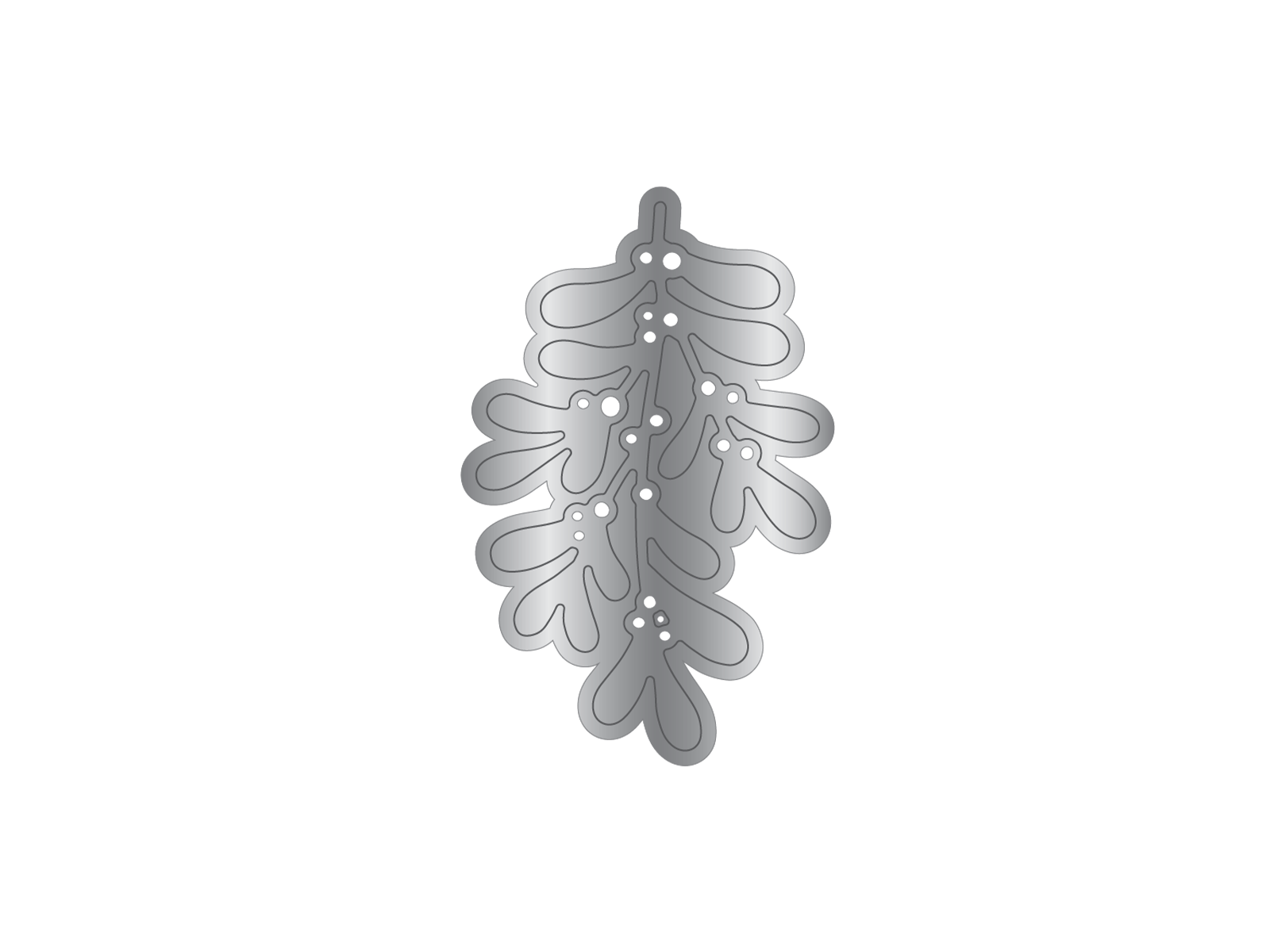 Crafters Companion Metal Die Christmas Embellishment - Mistletoe