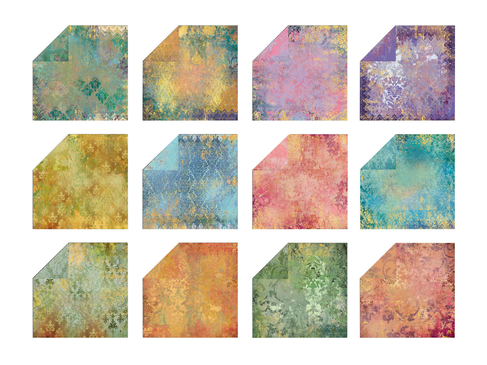 Crafter's Companion 12"x12" Paper Pad - Light Distressed Damask