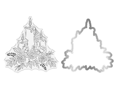 Sara Signature Thorn & Bloom Stamp & Die Set - Rose Candles
