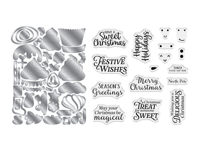 Crafter's Companion Die & Stencil Set - Christmas Cupcakes