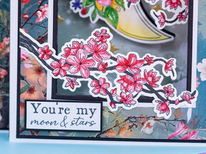 Natures Garden Lunar Blooms Stamp & Die - Cherry Blossom