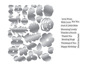 Floral Stamps, Metal Dies and Envelope Liners