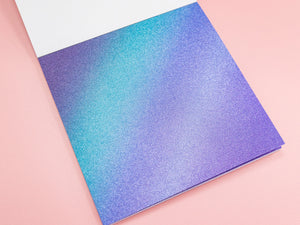 Crafter's Companion 6" x 6" Ombre Glitter Pad - Cool Tones