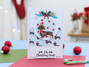 Crafter's Companion Santa Paws Stamp and Die - Dachshund
