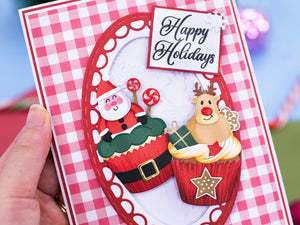 Crafter's Companion Die & Stencil Set - Christmas Cupcakes