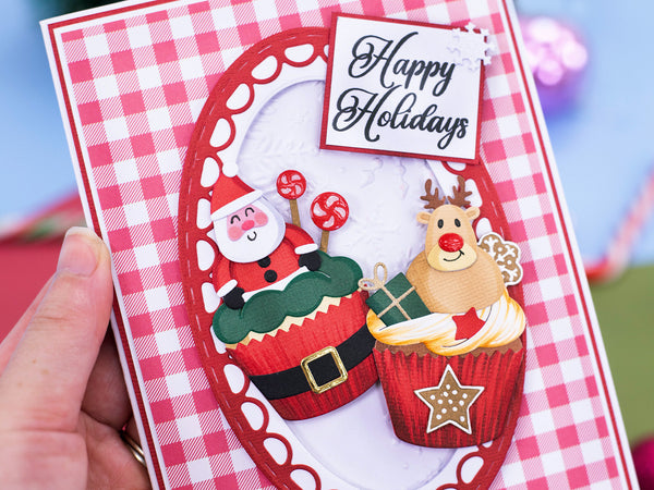 Crafter's Companion Die & Stencil Set - Christmas Cupcakes