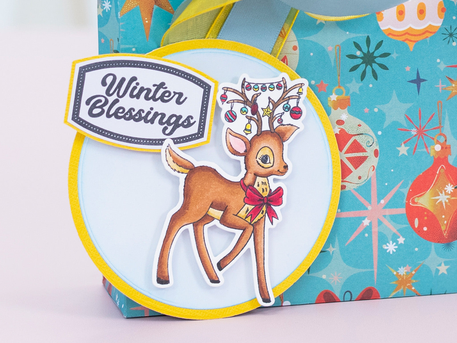 Crafter's Companion Retro Christmas Collection Stamp & Die Set - Reindeer