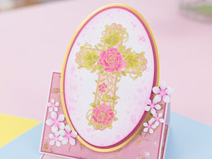 Floral Cross Stamp & Metal Die Set