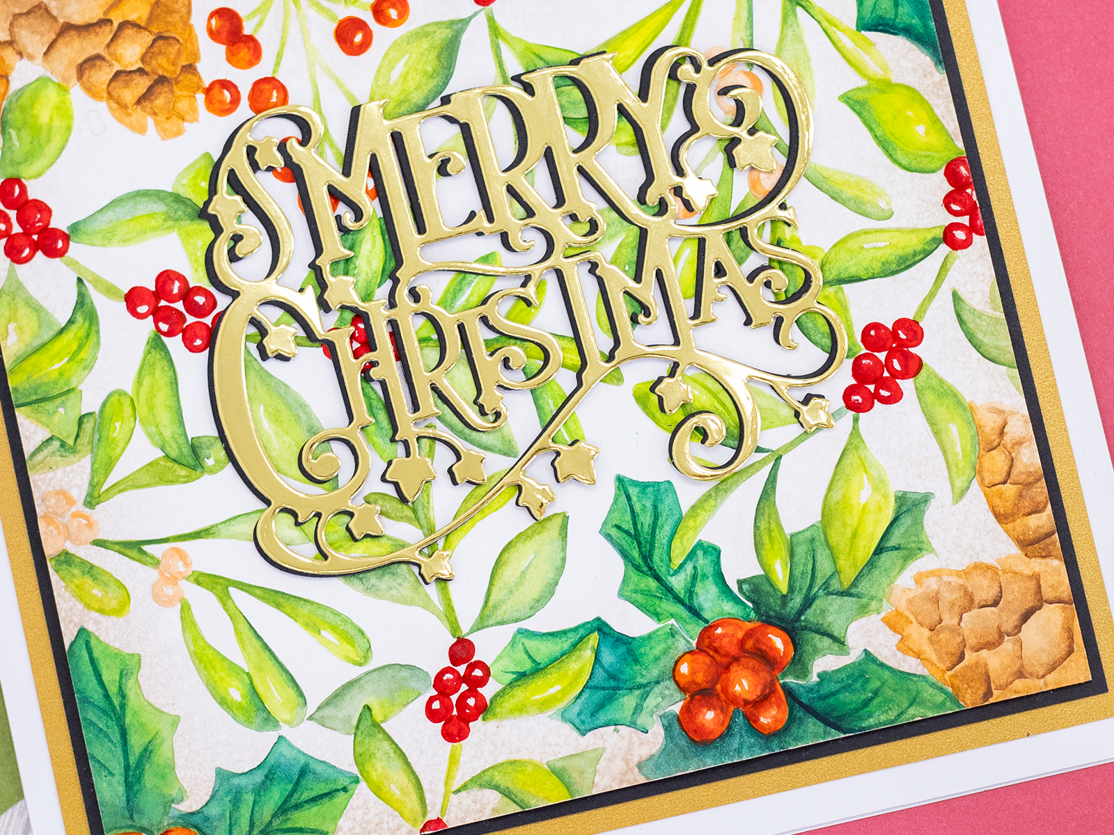Crafter's Companion 3D Embossing Folder 5.5"x5.5" - Christmas Foliage