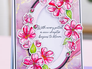 Natures Garden Lunar Blooms Clear Acrylic Stamp - Moonlit Messages