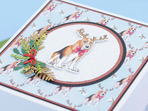 Crafter's Companion Santa Paws 4"x6" 2D Embossing Folder - Snowflakes & Paws
