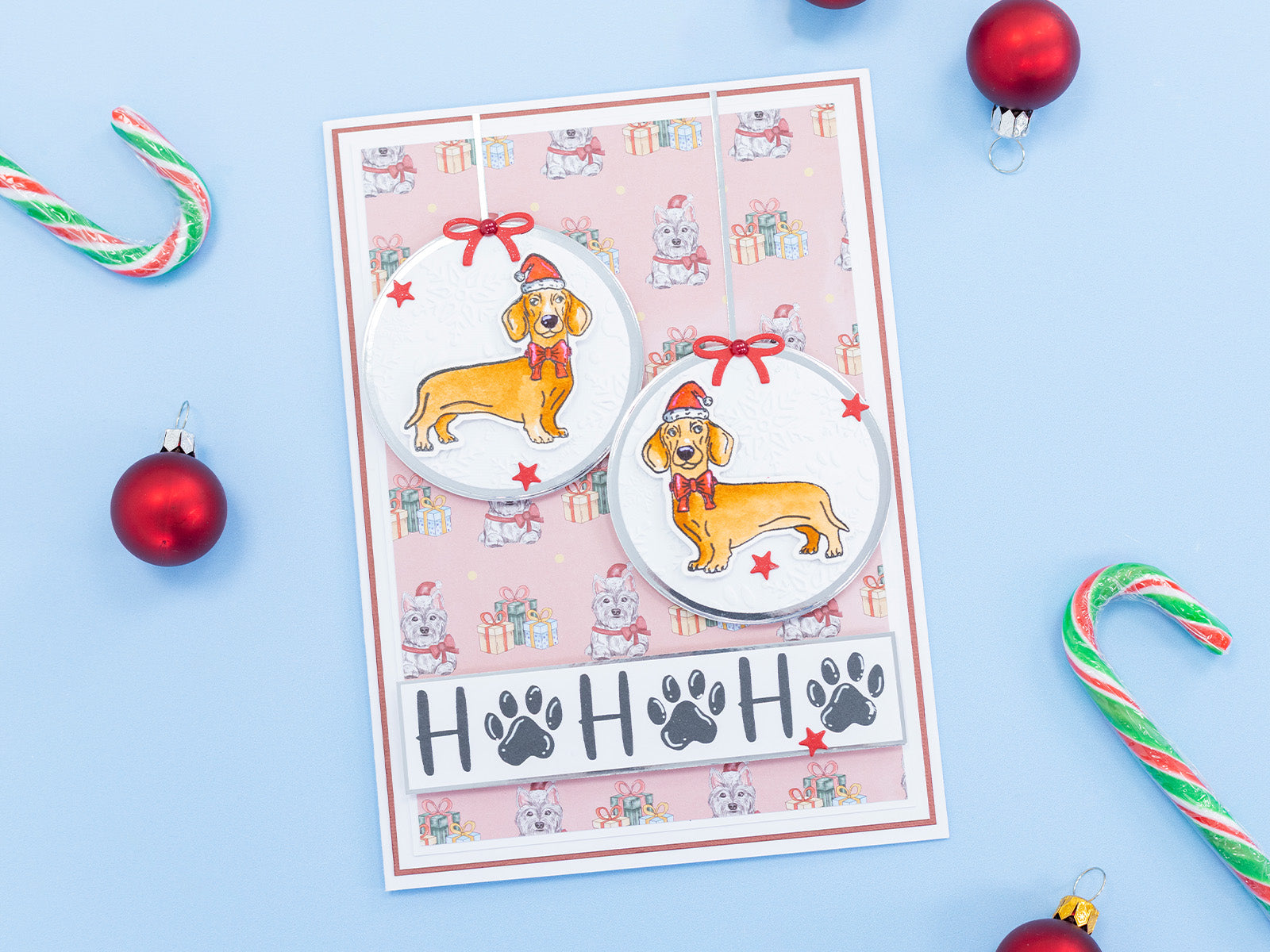 Crafter's Companion Santa Paws Clear Acrylic Stamp - Deck the Paws