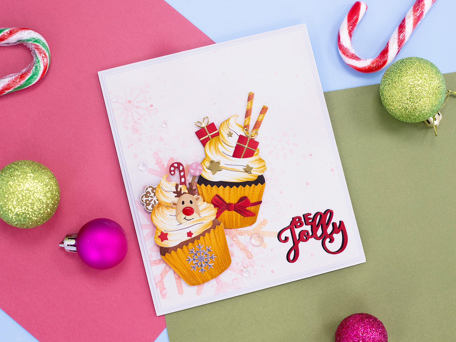 Crafter's Companion Die & Stencil Set - Christmas Cupcakes
